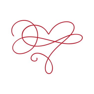 Sonsuzluk işaretli kalp aşkı logosu. Sevgililer günü kartı için yeni bir tasarım. Vektör çizimi. Romantik sembol düğünü. Tişört, afiş, poster için şablon