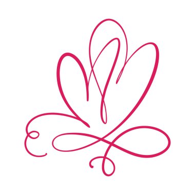 Sonsuzluk işaretli, el yapımı, el yapımı, kırmızı aşıkların kalbi. Tebrik kartı, fotoğraf kaplamaları, tişört baskısı, broşür, poster tasarımı için dekor