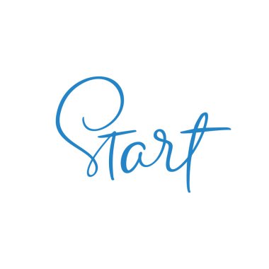 Kaligrafi harflerini elle çizmeye başla. Vektör başarısı insanların motivasyon logosu. Herhangi bir spor oyunu için sağlık metni. Yaşam tarzı aktivite kavramı izole edildi