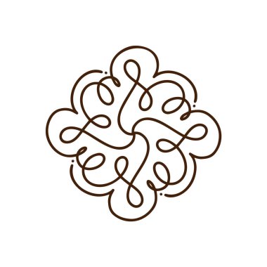 Flourish Monoline vektör çerçeve çizimi. Logo, davetiye, düğün, hediye, fotoğraf, monogram için el yazısı sanat deco klasik süsü. Basit, basit, güzel kart.