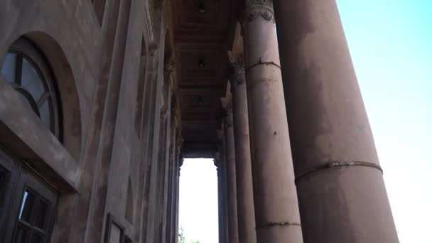 Colunas Antigo Edifício Teatro Imagens Movimento Vídeo — Vídeo de Stock