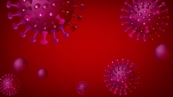 Σταματήστε covid-19 coronavirus βίντεο animation με χώρο για κείμενο για ευαισθητοποίηση ή προειδοποίηση κατά της εξάπλωσης της νόσου του ιού, συμπτώματα ή προφυλάξεις. Full HD 1920x1080 — Αρχείο Βίντεο