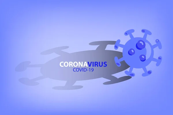 Vector Coronavirus Covid Brote Coronavirus Influenza Fondo Azul Claro 2019 — Vector de stock