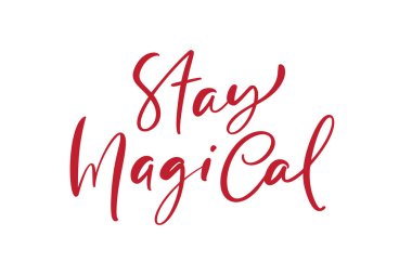 Kaligrafi yazılarını sihirli el yazısıyla yazıya dök. Poster, tebrik kartı, t-shirt veya sabıka tasarımı, kaligrafi vektör illüstrasyonu