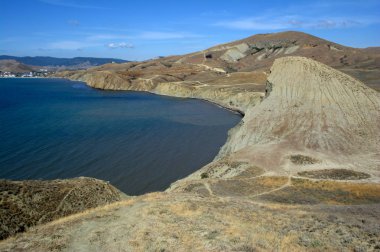 Kırım'da dağlık arazide. Dağ manzarası