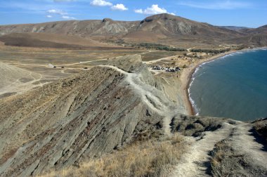 Kırım'da dağlık arazide. Dağ manzarası