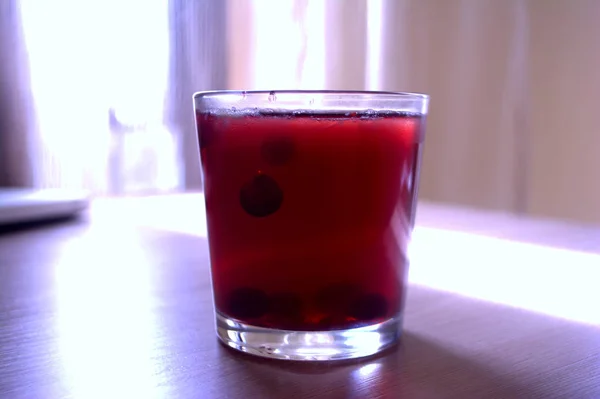 Jus Cranberry Minuman Musim Panas Yang Segar — Stok Foto