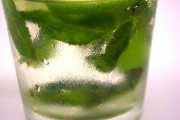 Limonata Con Lime Menta Bevanda Estiva — Foto Stock