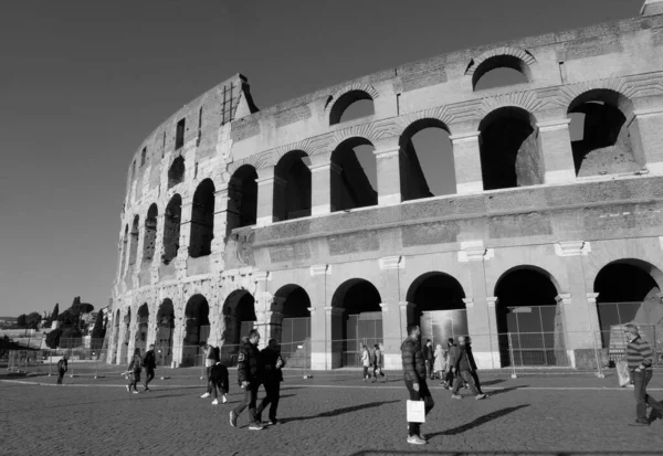 Coliseu Filmado Roma — Fotografia de Stock