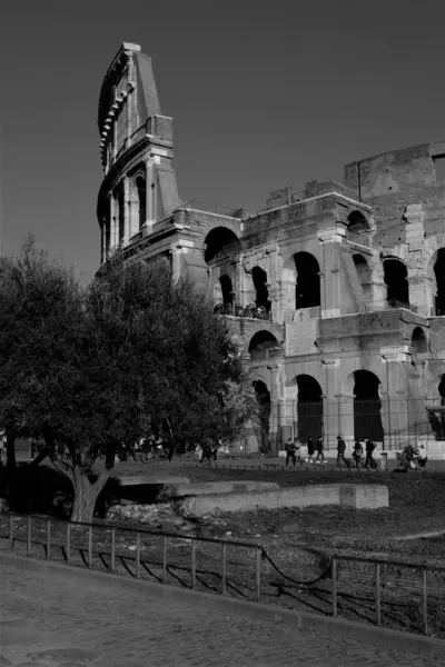 Coliseu Filmado Roma — Fotografia de Stock