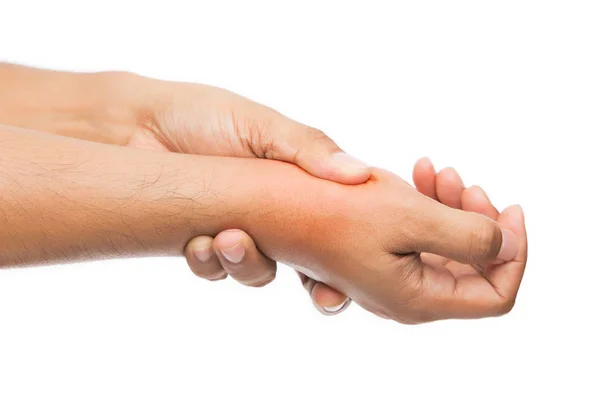 Man has pain in wrist — Stock Photo, Image