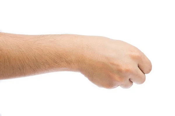 Prázdný člověk ruku na bílém pozadí — Stock fotografie