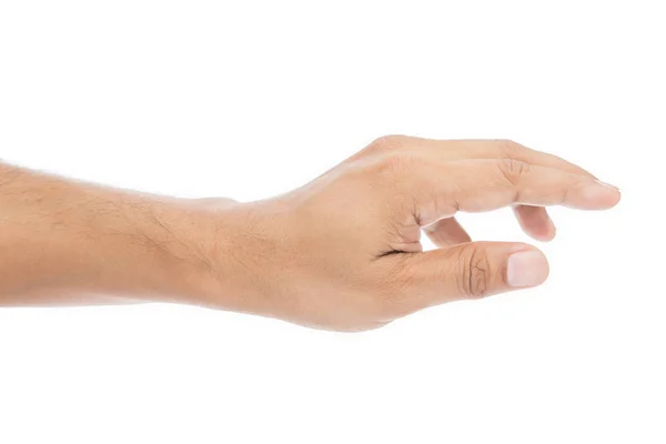 Άδειο άνθρωπος χέρι απομονωθεί σε λευκό φόντο — Φωτογραφία Αρχείου