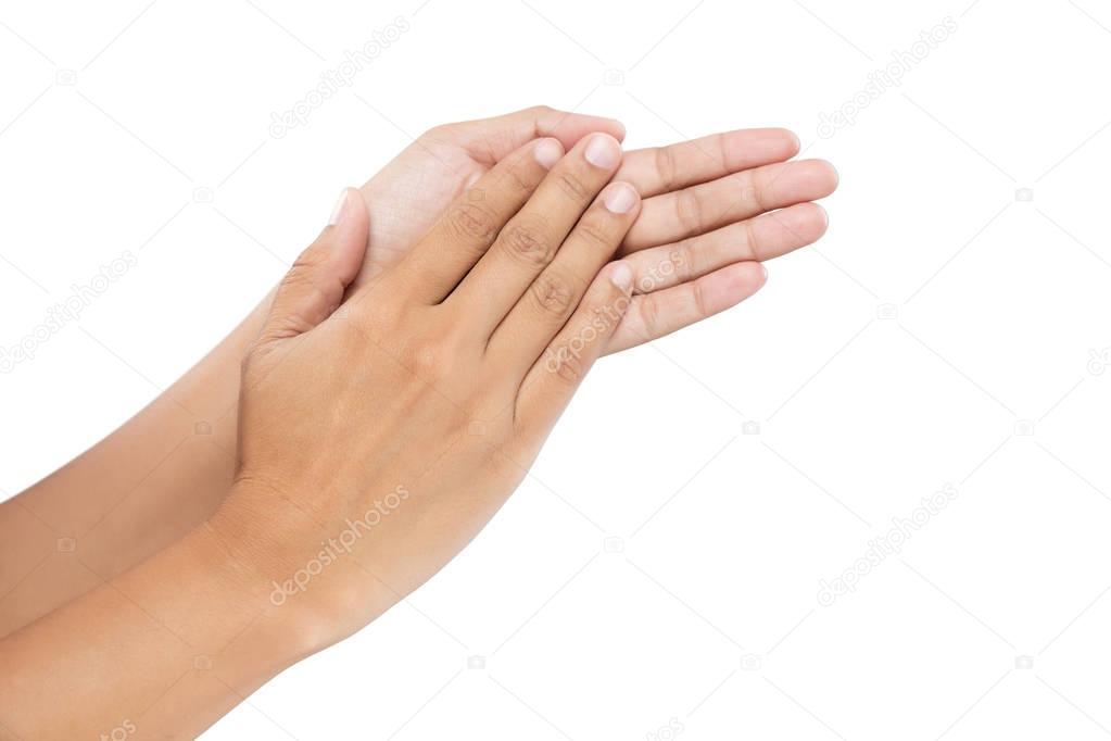 Women clapping hands