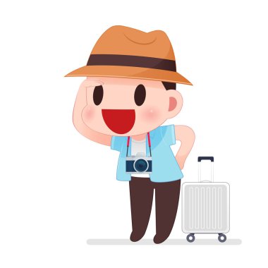 Gezgin adam, karikatür tasarım