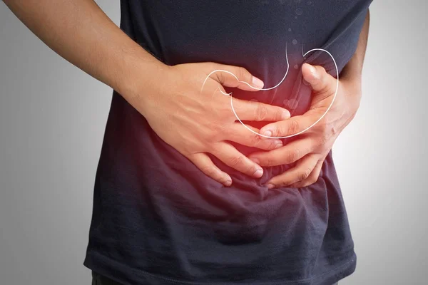 人間の体には、胃炎の写真. — ストック写真