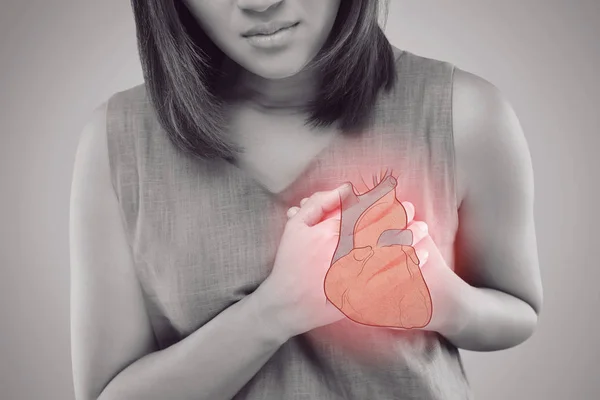 Симптом сердечного приступа — стоковое фото