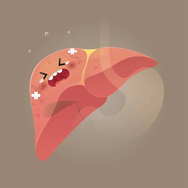 Illustration liver awareness poster — Stock Vector