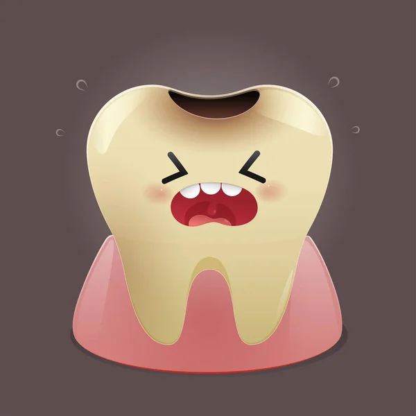 Caries dental — Vector de stock