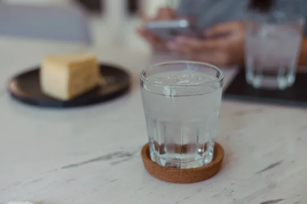 Glass of very cold water, glass of cold water — Stock Photo, Image