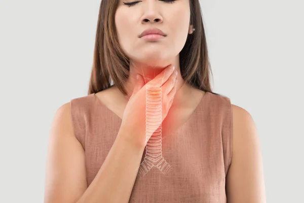 Bronchitis and pneumonia of women — Stock Photo, Image