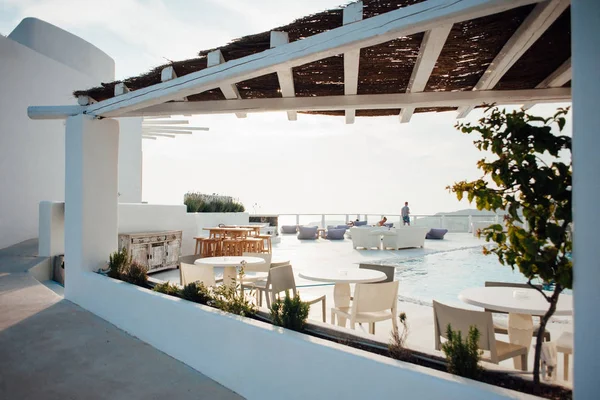 Terrace Island Santorini — Stock Photo, Image