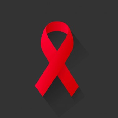 kırmızı kurdele ile koyu arka plan, HIV, AIDS