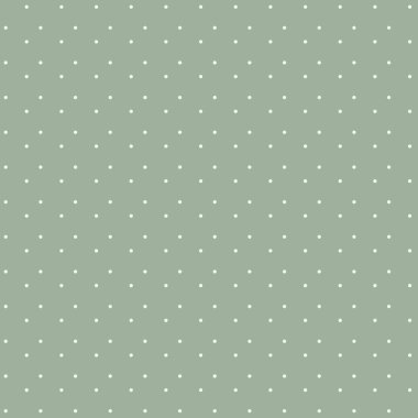 Küçük beyaz yuvarlak noktalı, pürüzsüz koyu yeşil gri vektör dönüş deseni.