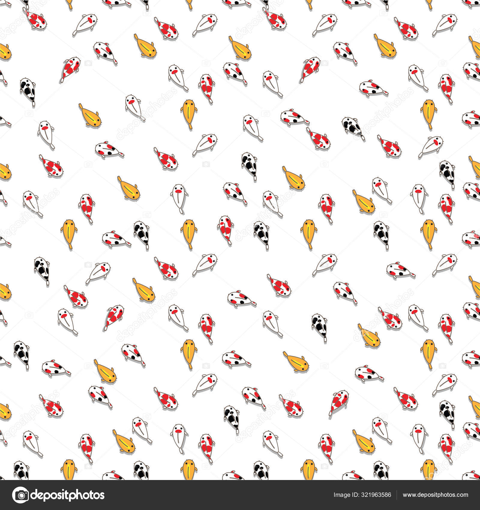 Cute Carp Fish Wallpaper Vector Image By C Csc1121 Vector Stock