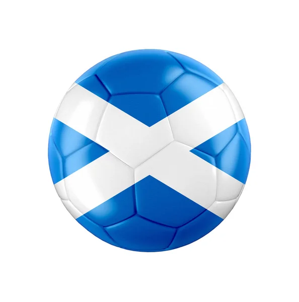 Fotbalový Míč Vlajkou Skotska Izolovaný Bílém Viz Celý Set Pro — Stock fotografie