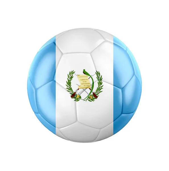 Bola Futebol Futebol Com Bandeira Guatemala Isolada Branco Ver Conjunto — Fotografia de Stock