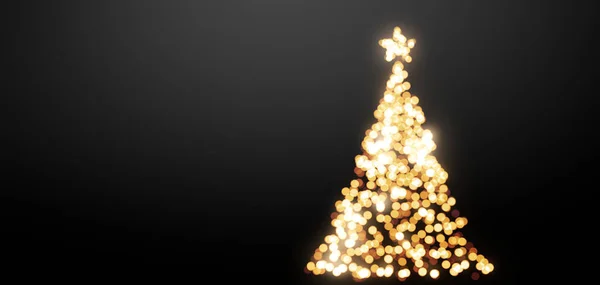 Shining blurred Christmas tree. Illustration. — Stock Photo, Image