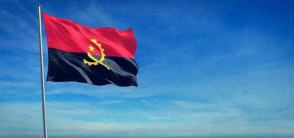 Národní vlajka angola — Stock fotografie