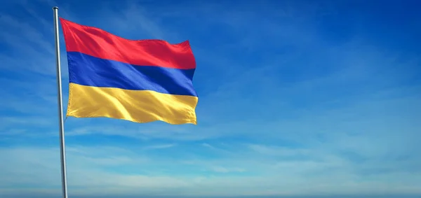 Die armenische Nationalflagge — Stockfoto