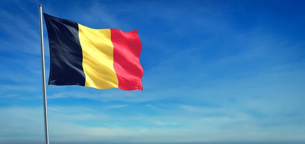 Die Nationalflagge Belgiens — Stockfoto