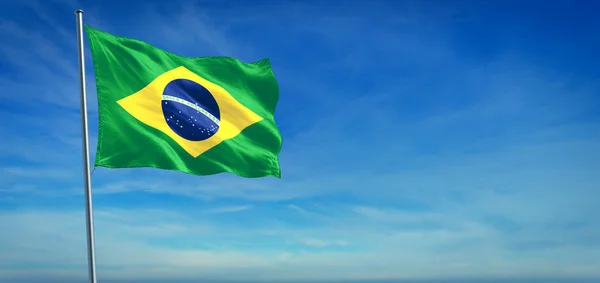 Flaga narodowa Brazylii — Zdjęcie stockowe