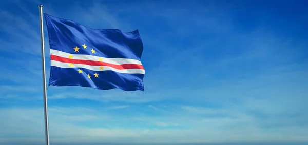 La Bandera Nacional de Cape Verde — Foto de Stock