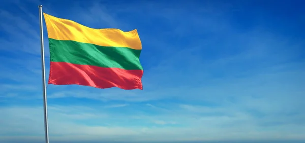Bandeira nacional de Lithuania — Fotografia de Stock