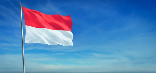 De nationale vlag van Indonesië — Stockfoto