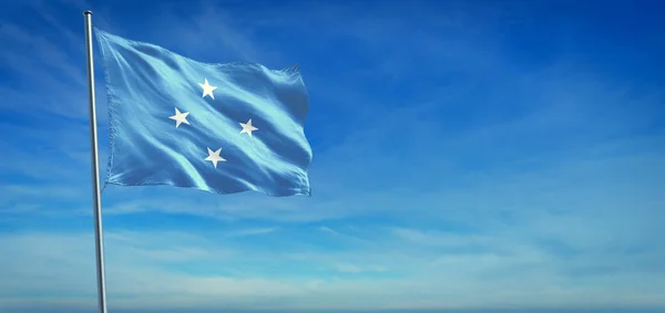 La Bandera Nacional de Micronesia — Foto de Stock