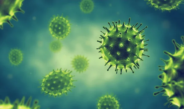 Вирусные клетки гриппа . — стоковое фото