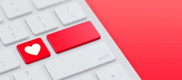 Kırmızı Sevgililer Günü Düğmesi