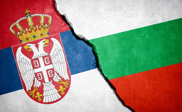 保加利亚和塞尔维亚冲突。说明1. — 图库照片