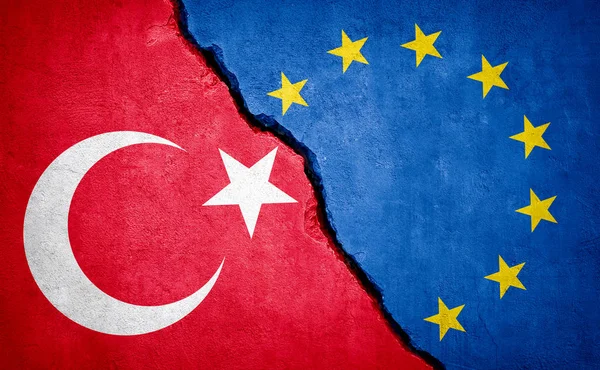 stock image Turkey and European Union conflict. Illustration.