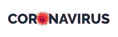Coronavirus metni, novel coronavirus (2019-ncov) mikroskobik görüşlü. Panoramik ve izole.