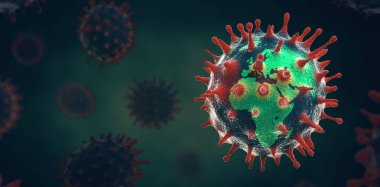 Roman Coronavirus salgını ve salgın konsepti. Covid-19 ya da 2019-Ncov konsepti. Bu görüntünün elementleri Nasa tarafından döşenmiştir.