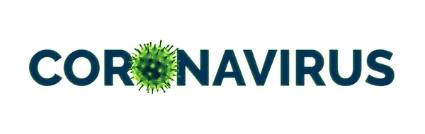 Testo Coronavirus Con Vista Microscopica Del Romanzo Coronavirus 2019 Ncov — Foto Stock
