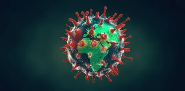 新科罗纳韦病毒的爆发和流行的概念 Covid 19或2019 Ncov概念 Nasa提供的图片元素 — 图库照片