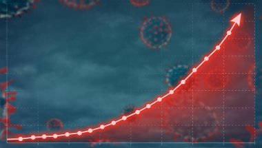 Coronavirus COVID-19 yayılmış. Davalar büyüyor Ulusal bayrak ile kavram.