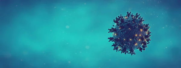 Coronavirus COVID-19 Mikrobiyoloji ve Viroloji Panoramik Görüntü.
